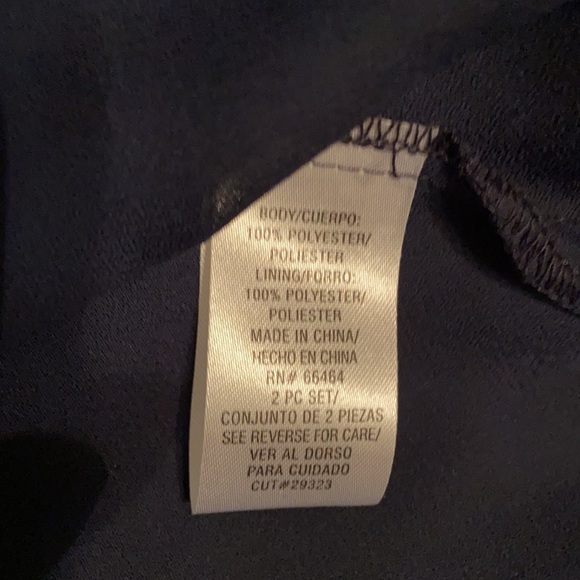 Navy Blue  Sleeveless Dress with Jacket - Jacket Dress - Picture 13 of 14